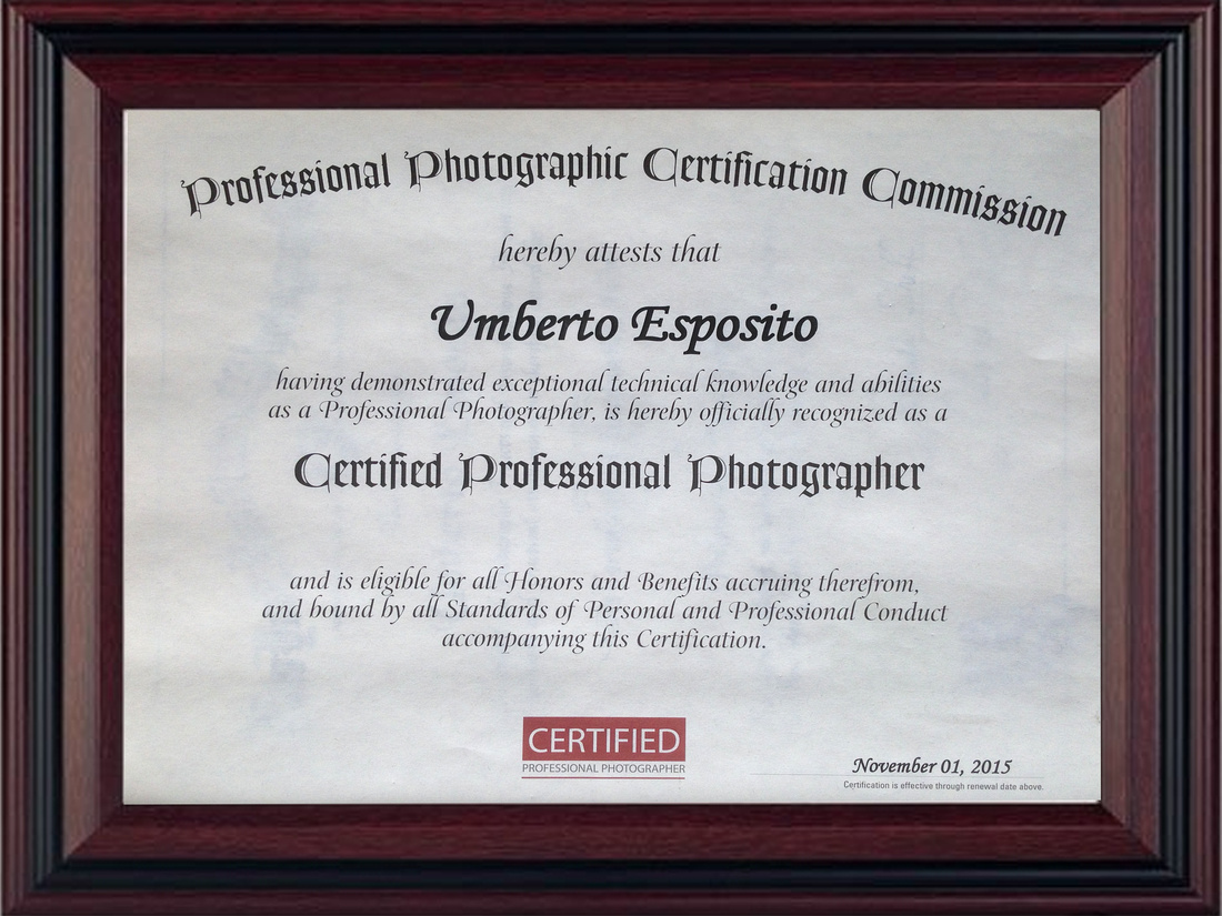 Umberto Esposito Photography cpp certificate